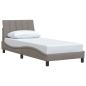 Preview: Bettgestell ohne Matratze "Hanko" Taupe 80x200 cm Stoff