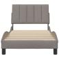 Preview: Bettgestell ohne Matratze "Hanko" Taupe 80x200 cm Stoff