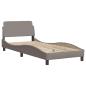 Preview: Bettgestell ohne Matratze "Hanko" Taupe 80x200 cm Stoff