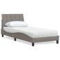 Preview: ARDEBO.de - Bett mit Matratze "Hanko" Taupe 80x200 cm Stoff
