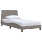 Preview: Bettgestell ohne Matratze Taupe 100x200 cm Stoff