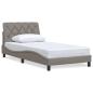 Preview: Bettgestell ohne Matratze Taupe 100x200 cm Stoff