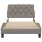 Preview: Bettgestell ohne Matratze Taupe 100x200 cm Stoff