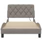 Preview: Bettgestell mit LED ohne Matratze Taupe 100x200 cm Stoff