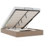 Preview: Ottoman-Bett ohne Matratze Cappucino 140x190cm Kunstleder