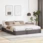 Preview: Ottoman-Bett ohne Matratze Grau 180x200 cm Kunstleder