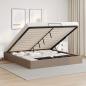 Preview: ARDEBO.de - Ottoman-Bett ohne Matratze Cappucino 180x200cm Kunstleder