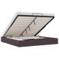 Preview: Ottoman-Bett ohne Matratze Dunkelbraun 180x200 cm Stoff