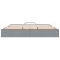 Preview: Ottoman-Bett ohne Matratze Hellgrau 200x200 cm Stoff