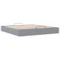 Preview: Ottoman-Bett ohne Matratze Hellgrau 200x200 cm Stoff