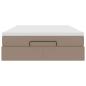 Preview: Ottoman-Bett mit Matratze Cappuccino-Braun 140x190cm Kunstleder