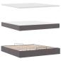 Preview: Ottoman-Bett mit Matratze Grau 160x200 cm Kunstleder
