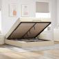 Preview: ARDEBO.de - Ottoman-Bett mit Matratze Creme 160x200 cm Stoff