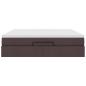 Preview: Ottoman-Bett mit Matratze Dunkelbraun 180x200 cm Stoff