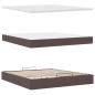 Preview: Ottoman-Bett mit Matratze Dunkelbraun 180x200 cm Stoff