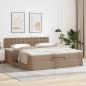 Preview: Ottoman-Bett mit Matratze Cappuccino-Braun 160x200cm Kunstleder