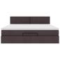 Preview: Ottoman-Bett mit Matratze Dunkelbraun 160x200 cm Stoff