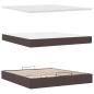 Preview: Ottoman-Bett mit Matratze Dunkelbraun 160x200 cm Stoff