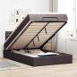 Preview: ARDEBO.de - Ottoman-Bett mit Matratze Dunkelbraun 120x200 cm Stoff