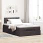 Preview: Ottoman-Bett mit Matratze Dunkelbraun 120x200 cm Stoff