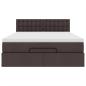 Preview: Ottoman-Bett mit Matratze Dunkelbraun 140x190 cm Stoff