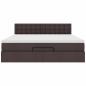Preview: Ottoman-Bett mit Matratze Dunkelbraun 180x200 cm Stoff