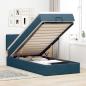 Preview: ARDEBO.de - Ottoman-Bett mit Matratze Dunkelblau 80x200 cm Samt