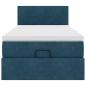 Preview: Ottoman-Bett mit Matratze Dunkelblau 80x200 cm Samt