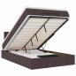 Preview: Ottoman-Bett mit Matratze & LEDs Dunkelbraun 120x200 cm Stoff