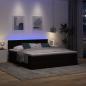 Preview: Ottomane Bett mit Matratze & LEDs Dunkelbraun 180x200 cm Stoff