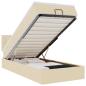 Preview: Ottoman-Bett mit Matratze & LEDs Creme 80x200 cm Stoff