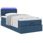 Preview: Ottoman-Bett mit Matratze & LEDs Blau 80x200 cm Stoff