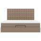 Preview: Ottoman-Bett mit Matratze Cappuccino-Braun 160x200cm Kunstleder
