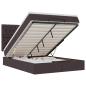 Preview: Ottoman-Bett mit Matratze Dunkelbraun 140x190 cm Stoff