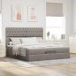 Preview: Ottoman-Bett mit Matratze Taupe 160x200 cm Stoff