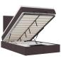 Preview: Ottoman-Bett mit Matratze & LEDs Dunkelbraun 120x200 cm Stoff