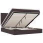 Preview: Ottoman-Bett mit Matratze & LEDs Dunkelbraun 180x200 cm Stoff