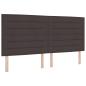 Preview: LED Kopfteil Dunkelbraun Stoff