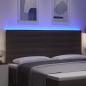 Preview: LED Kopfteil Dunkelbraun Stoff