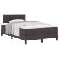 Preview: Boxspringbett mit Kopfteil Dunkelbraun 120 x 200 cm Stoff