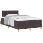 Preview: Boxspringbett mit Kissen Dunkelbraun 120 x 190 cm Stoff