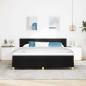 Preview: Boxspringbett mit Kissen Schwarz 180 x 200 cm Stoff