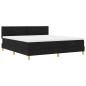 Preview: Boxspringbett mit Kissen Schwarz 180 x 200 cm Stoff