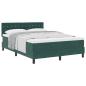 Preview: Boxspringbett mit Matratze Dunkelgrün 160 x 200 cm Samt