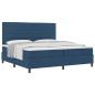 Preview: Boxspringbett mit Matratze mit Kopfteil Blau 200 x 200 cm Stoff