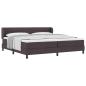 Preview: Boxspringbett mit Kopfteil Dunkelbraun 200 x 200 cm Stoff