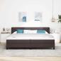 Preview: Boxspringbett mit Kopfteil Dunkelbraun 200 x 200 cm Stoff