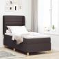 Preview: ARDEBO.de - Boxspringbett mit Matratze Dunkelbraun 200 x 100 cm Stoff