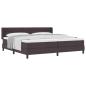 Preview: Boxspringbett mit Kopfteil Dunkelbraun 200 x 200 cm Stoff