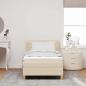 Preview: Boxspringbett mit Matratze mit Kopfteil Creme 190 x 90 cm Stoff